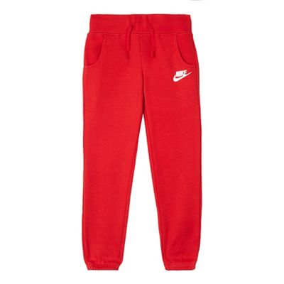 Nike Boys' red jogging bottoms